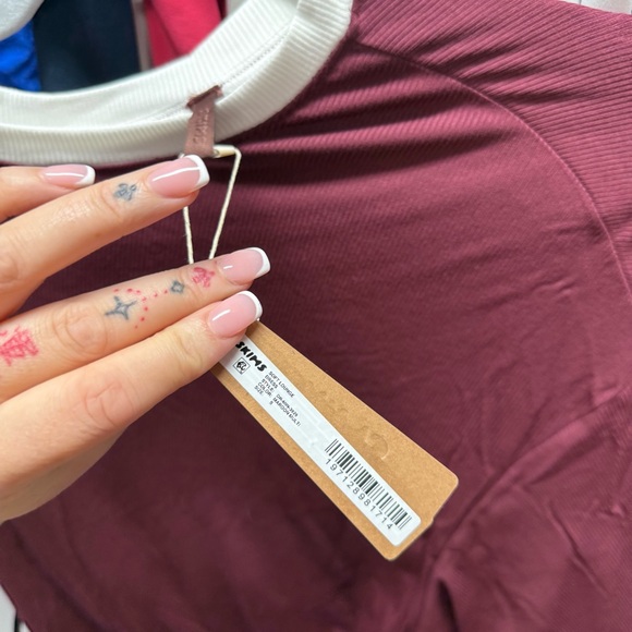 SKIMS soft lounge dress maroon multi - Picture 3 of 4